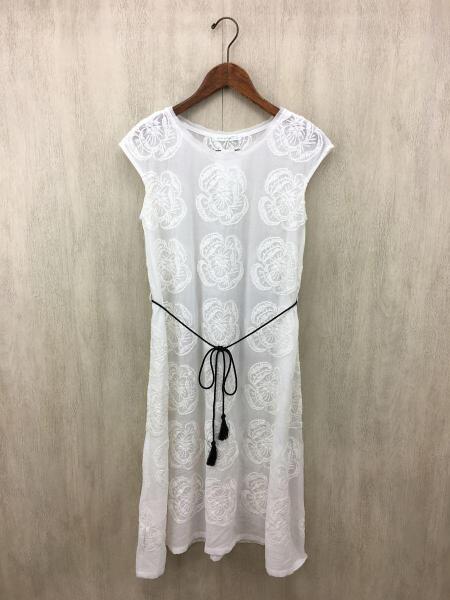 Mina Perhonen ミナペルホネン Hope ホープ 刺繍ノースリーブワンピース 38 コットン Wht Vs3404 ミナペルホネン セカンドストリート 衣類 家具 家電等の買取と販売ならセカンドストリート お問い合わせ番号