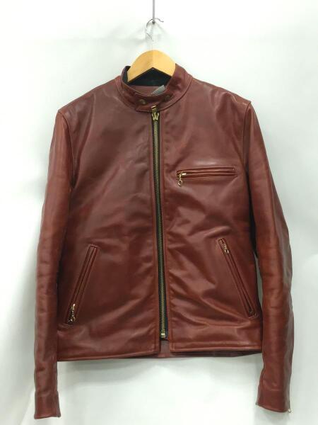 Vanson シングルライダースジャケット 36 赤茶 ライダース vanson