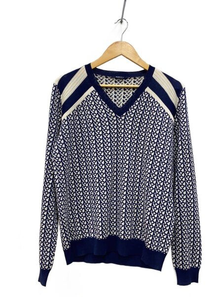 PRADA(プラダ) / 15SS/Geometric Knit/50/コットン/WHT/総柄// | 古着 