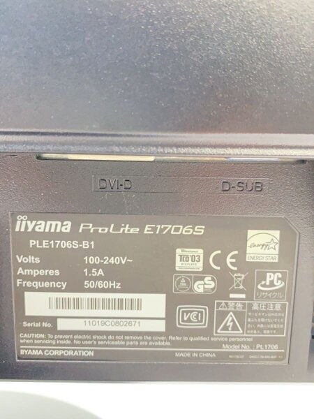 IIYAMA(イイヤマ) / 液晶モニタ・液晶ディスプレイ ProLite E1706S-B