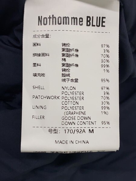 NOTHOMME BLUE(ノットオムブルー) / ダウンジャケット/M/ナイロン/NVY