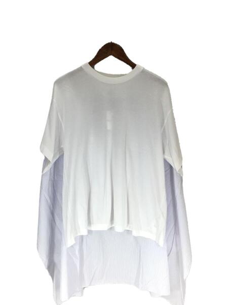 MM6(エムエムシックス) / ストライプ/ドッキング Tシャツ/S/コットン 