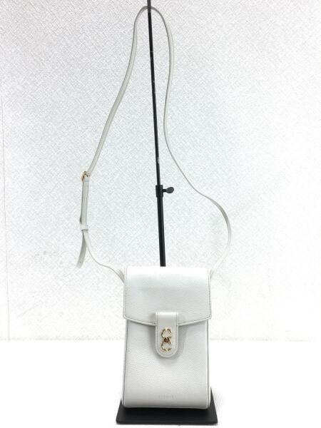 CAFUNE(カフネ) / TRUNK BOX/ショルダーバッグ/レザー/WHT/無地 | 中古 