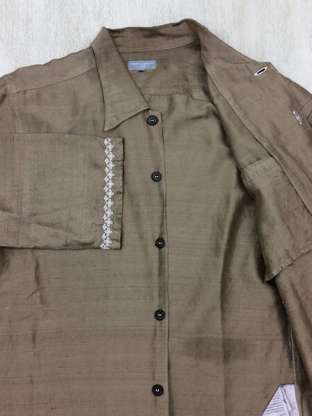 【希少】COMME des GARCONS　AD2000　シルク100％　シャツ COMME des GARCONS HOMME(コムデギャルソンオム) / 刺繍シルクシャツ/M