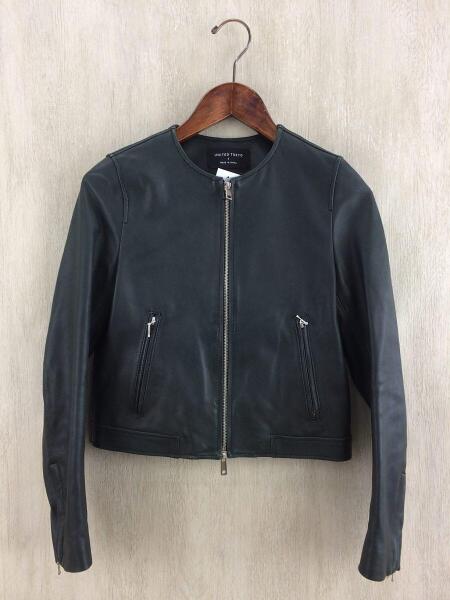 ユナイテッドトウキョウ レザージャケット ノーカラー ラムレザー 羊革