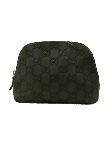 GUCCI(グッチ) / ポーチ_グッチシマ/レザー/グリーン/141810/コスメ 