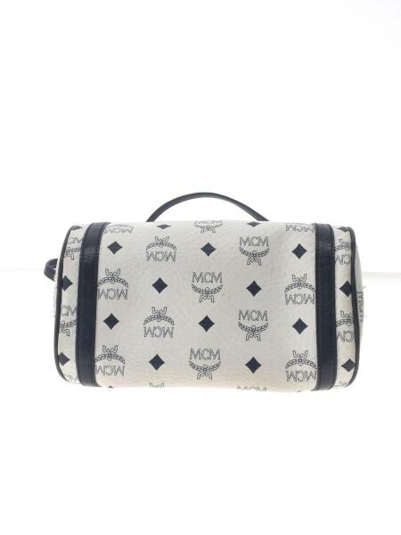 MCM(エムシーエム) / ショルダーバッグ/レザー/筒型/ホワイト/総 MCM(エムシーエム) / ショルダーバッグ/レザー/筒型/ホワイト/総