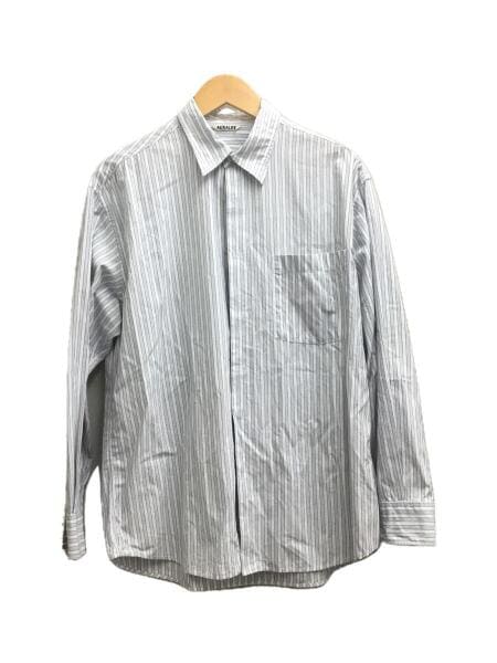 オーラリー】WASHED FINX TWILL STRIPE SHIRTS 3