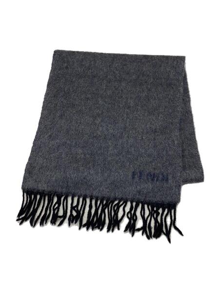 FENDI フェンディ マフラー ウール ネイビー FENDI(フェンディ