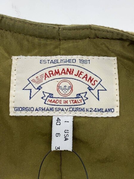 ARMANI JEANS / キルティングジャケット/40/ポリエステル/カーキ// ARMANI JEANS(アルマーニジーンズ) / キルティングジャケット/40