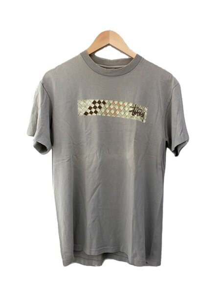 【USA製】90s OLD stussy Tシャツ ロゴ刺繍 グレー XL ステューシー STUSSYボックスロゴTシャツ90s XL 90s 90年代 【公式通販】