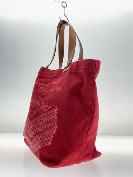 ANYA HINDMARCH トートバック ANYA HINDMARCH(アニヤハインドマーチ) / トートバッグ/コットン/RED