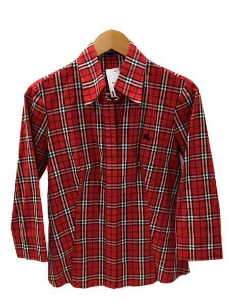 BURBERRY LONDON(バーバリーロンドン) / 7分袖シャツ/40/コットン/RED 