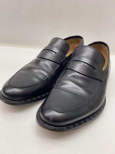 LOUIS VUITTON / ドレスシューズ/UK9.5/BLK/レザー/ST1003 LOUIS VUITTON(ルイヴィトン) / ドレスシューズ/UK9.5/BLK/レザー