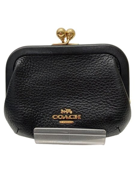 COACH(コーチ) / コインケース/がま口/レザー/BLK/無地/レディース 