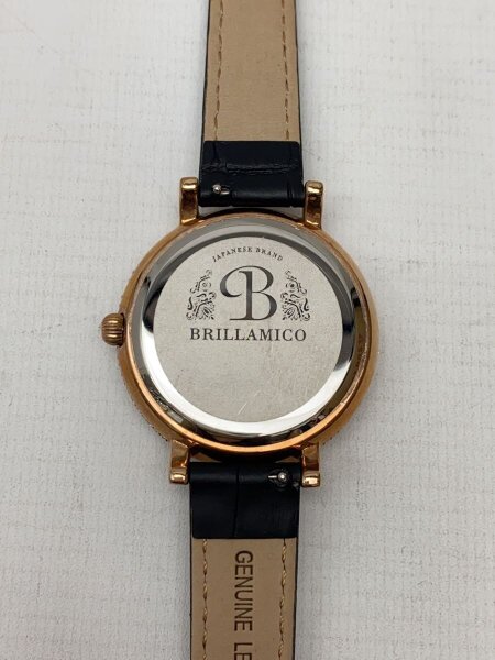 BRILLAMICO / クォーツ腕時計/アナログ/レザー/BLK BRILLAMICO(ブリラミコ) / クォーツ腕時計/アナログ/レザー/BLK | 中古
