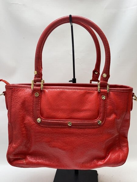 TORY BURCH バーガンディ エナメルレザー ショルダーバッグ TORY BURCH(トリーバーチ) / ショルダーバッグ/レザー/RED/無地 | 中古