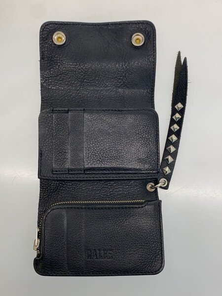 CALEE(キャリー) / 3つ折り財布/レザー/BLK/無地/メンズ/CL-24SS013LE 