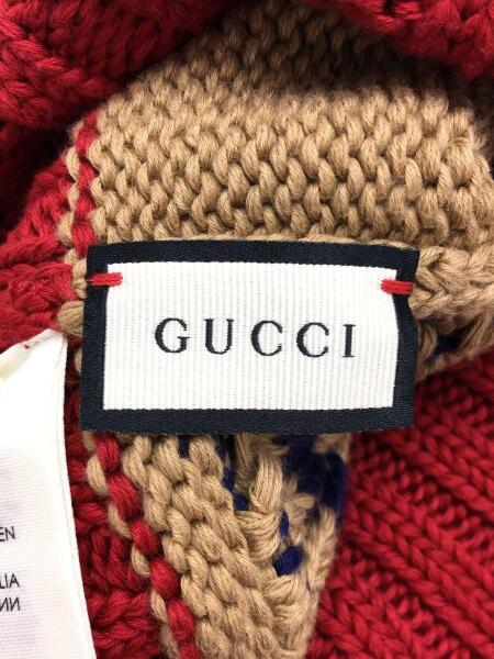 GUCCI(グッチ) / GGコットンニットキャップ/M/コットン/BRW/597636