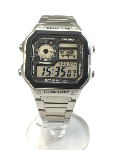 CASIO(カシオ) / クォーツ腕時計/デジタル/ステンレス/WHT/SLV/ae 