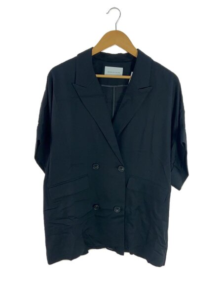 アダムエロペ ショートスリーブシャツジャケット ブラック