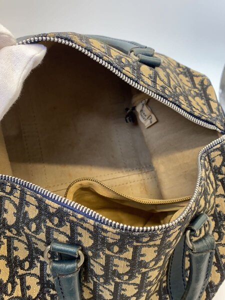 Dior ディオール トロッター柄 ミニボストンバッグ センター金ロゴ
