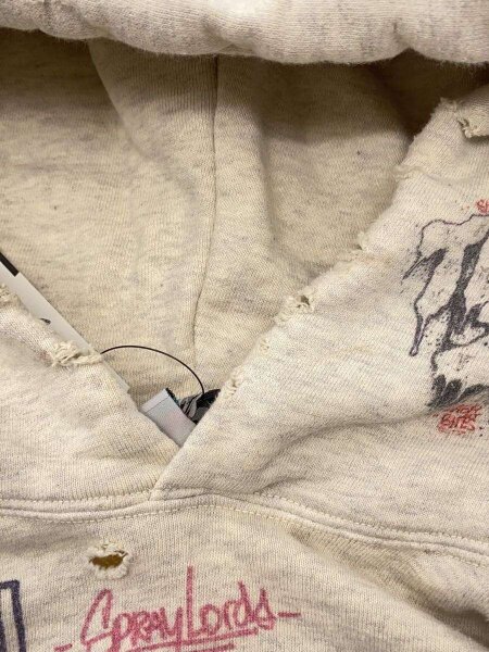 SAINT MICHAEL(セントマイケル) / 24SS/BR_HOODIE/LA/GRAY/L/コットン 