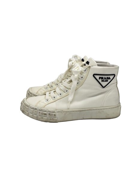 PRADA(プラダ) / Re-Nylon ハイカットスニーカー/37.5/WHT/ナイロン 