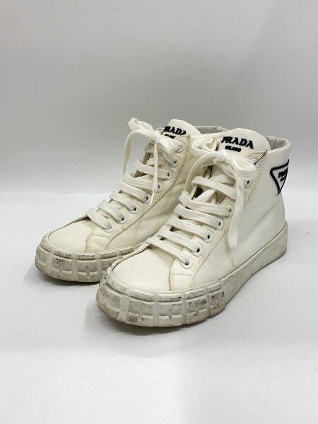 PRADA(プラダ) / Re-Nylon ハイカットスニーカー/37.5/WHT/ナイロン 