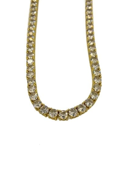 Glitter 41cm GOLDテニスチェーン 新品 非売品 Tennis necklace テニスチェーンネックレス Glitterグリッター テニス