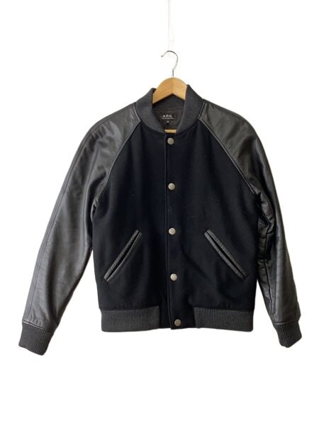 A.P.C.(アーペーセー) / スタジャン/XS/ウール/BLK/24361-31322/レザー 