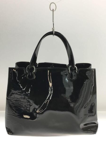 ARMANI エナメルトートバッグ 