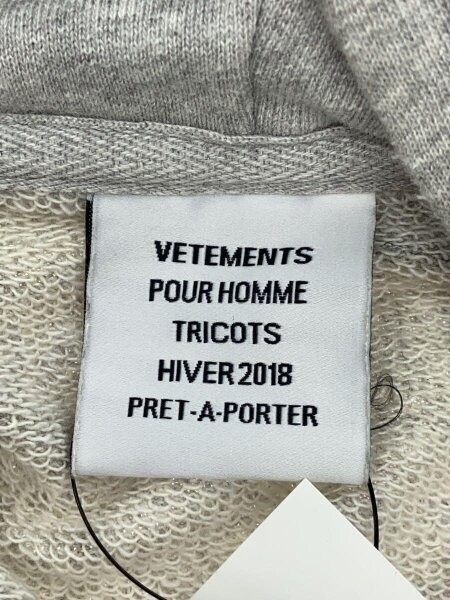 VETEMENTS(ヴェトモン) / french terry Hoodie/パーカー/S/コットン 
