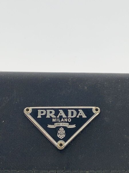 PRADA(プラダ) / 三角ロゴ/3つ折り財布/ナイロン/BLK/レディース