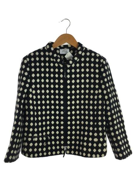 AKRIS アクリス 皇室御用達 ノーカラー ジャケット ベージュM ニット