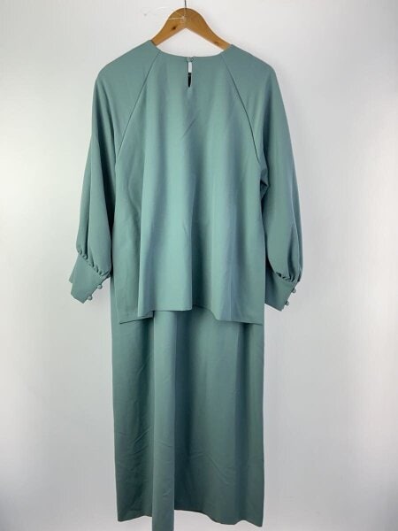 ADORE / 長袖ワンピース/38/ポリエステル/BLU/無地/531-0240140 ADORE(アドーア) / 長袖ワンピース/38/ポリエステル/BLU/無地/531