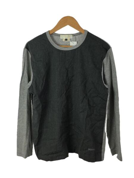 GANRYU(ガンリュウ) / 長袖Tシャツ/M/コットン/GRY/EN-T018/AD2014 