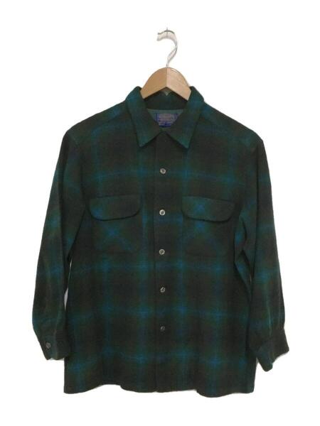 PENDLETON(ペンドルトン) / 長袖シャツ/L/ウール/グリーン/50s/60s  