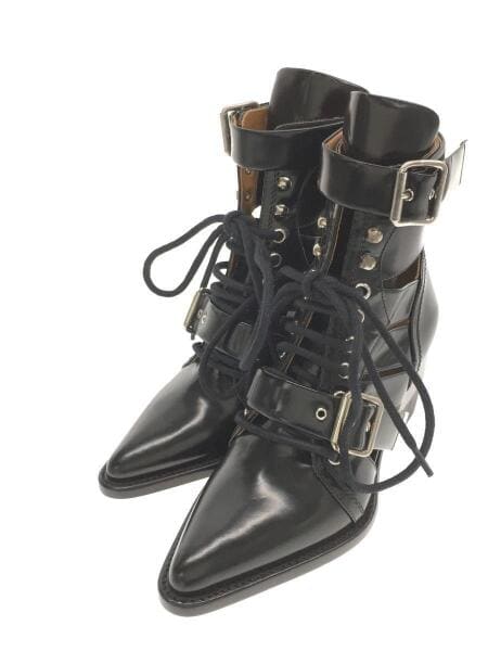 Chloe(クロエ) / レースアップブーツ/36/ブラック/レザー | 中古品の 