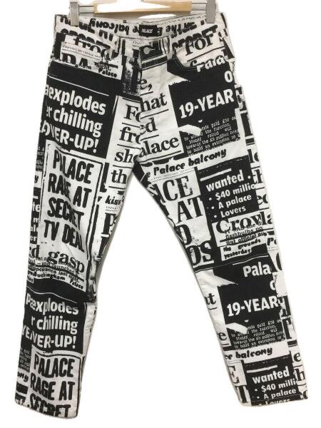 PALACE(パレス) / ボトム/34/コットン/ホワイト/総柄/Tabloid Denim  