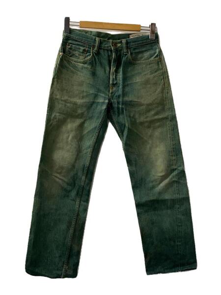 KAPITAL グリーン ストレートデニム