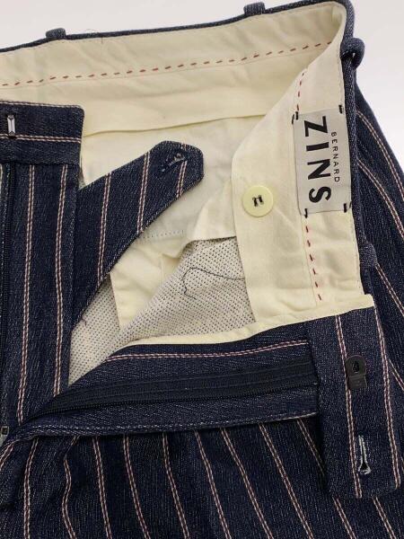 BERNARD ZINS × VOYAGE / スラックスパンツ/28/ポリエステル/NVY/ストライプ/95048/049 BERNARD ZINS(ベルナールザンス) / スラックスパンツ/--/--/NVY