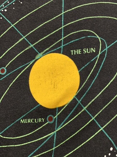 Hanes XL 宇宙 Tシャツ solar orbits 太陽90s