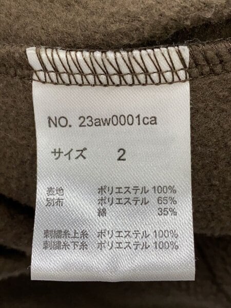 brook/トップス/2/ポリエステル/ブラウン/無地/23aw0001ca