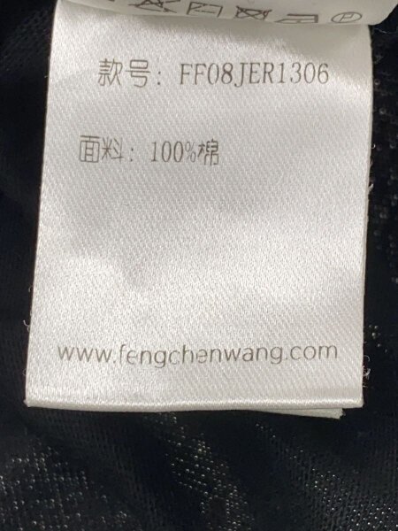 Feng Chen Wang(フェンチェンワン) / 長袖Tシャツ/L/コットン/ブラック