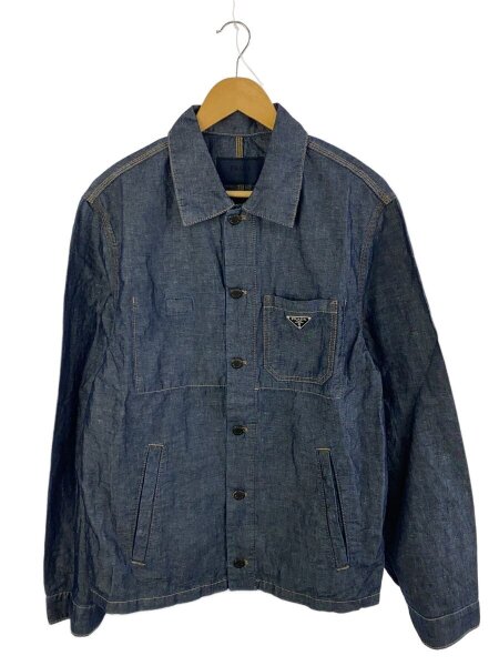 PRADA(プラダ) / 24SS/シャンブレーブルゾン/L/コットン/IDG/GEB254 
