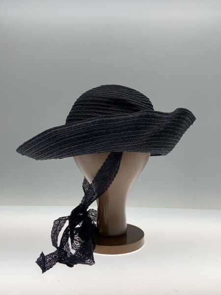 FETICO(フェティコ) / ストローハット/STRAW HAT WITH LACE RIBBON/NVY