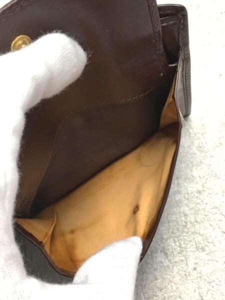 GUCCI 二つ折り財布 茶色 レザー GGロゴ付き GUCCI(グッチ) / 2つ折り財布/レザー/ブラウン/茶色/ロゴ/革