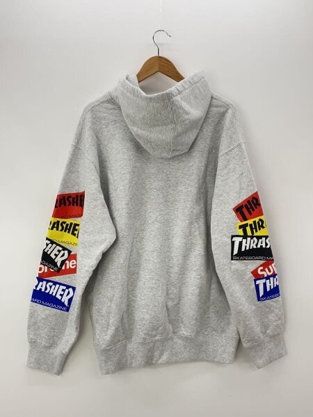 supremeストライプフルジップパーカー M グレー Supreme(シュプリーム) / ジップパーカー/XL/コットン/グレー/Multi