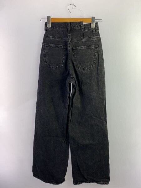 moussy　マウジー　クロスウエスト ワイドストレート　ジーンズ　黒　ブラック CROSS WAIST WIDE STRAIGHT/クロスウエストワイドストレート